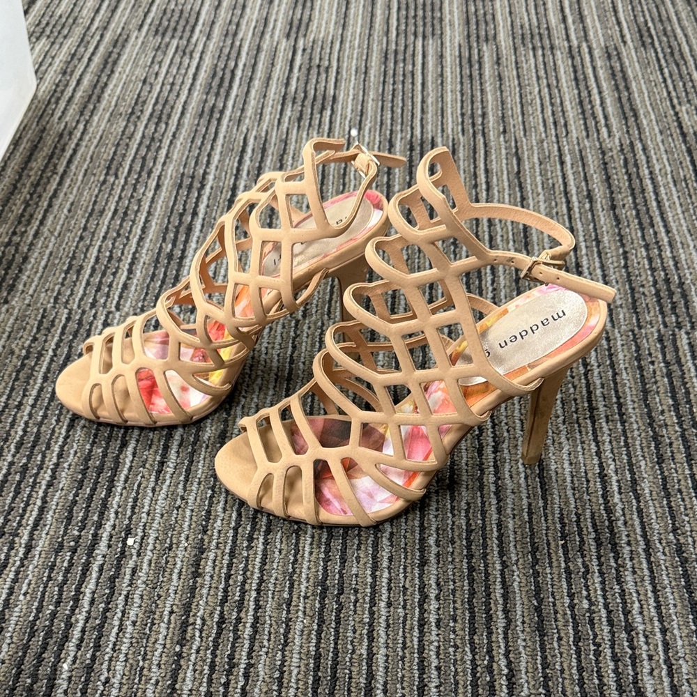 Madden Girl Nude Strappy Heels